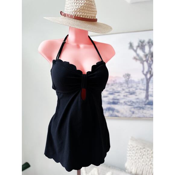 Jessica Simpson convertible strapless scalloped mini dress pin up swimsuit - Picture 1 of 5